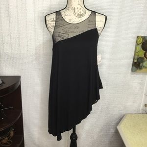 Free People Riley Chiffon Asymmetric Tank top